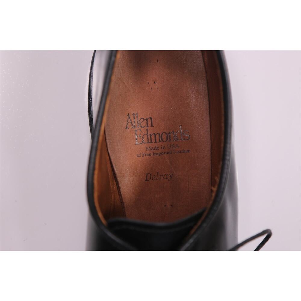 Allen Edmonds Delray Black Aplit Toe Leather Oxford Dress Shoes 9 A New! - Picture 10 of 12